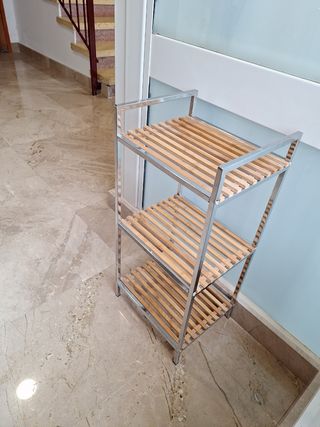 Estantería bambú metal 3 niveles