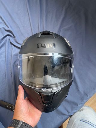 Casco moto LEM negro mate