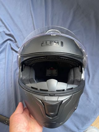 Casco moto LEM negro mate