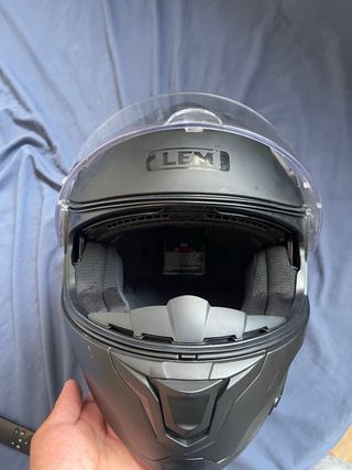 Casco moto LEM negro mate