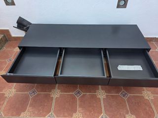 Recibidor Consola antracita/oro mate 3 cajones