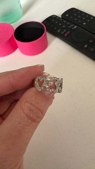 Anillo de oro blanco y diamantes