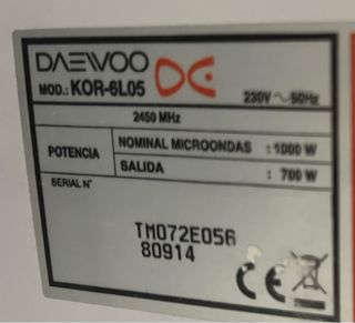 Microondas Daewoo - Blanco