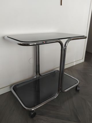 Carrito bar vintage metal y cristal