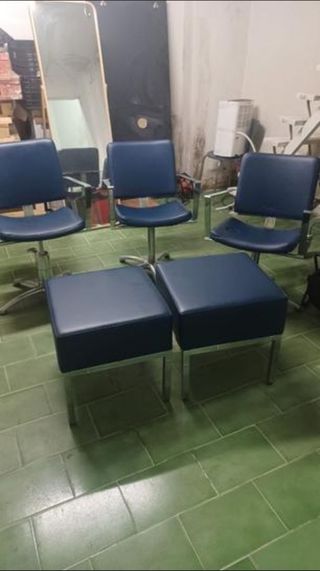 Juego sillones peluquería vintage