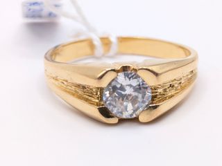 Anillo oro 18k con circonita