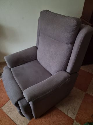 Sillón relax gris - Tela