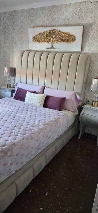 Cama canapé terciopelo - Beige