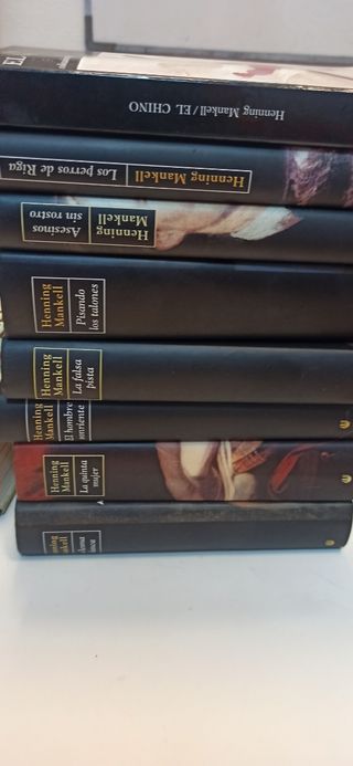 Lote 8 libros Henning Mankell tapa dura