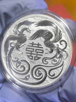 Moneda 1 Onza Plata Fénix 2025 Mitos y Leyendas