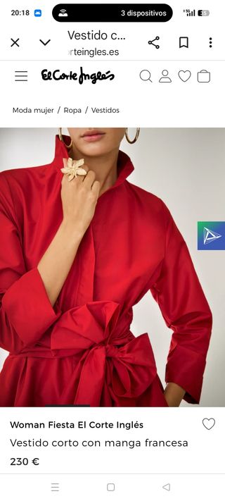 Vestido rojo Carla Ruiz - Fiesta