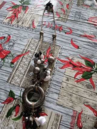 Collana handmade argento nero