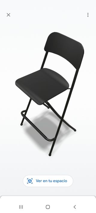Taburete Ikea plegable negro