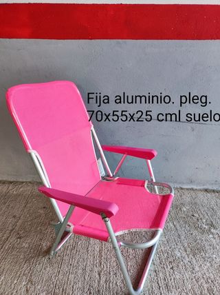 Silla Fija Aluminio Rosa 70x55x25cm