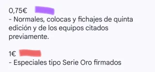 Vendo cromos de Liga Este