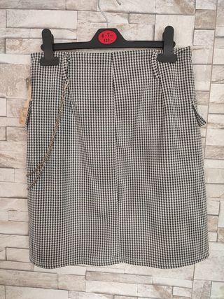 Mini Falda vichy Blanco&Negro