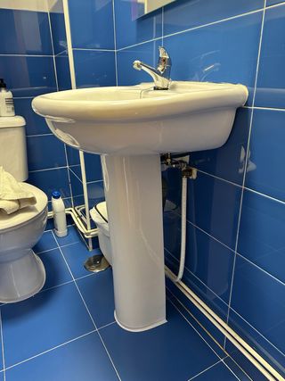 Lavabo pedestal blanco