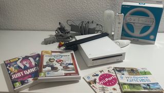 Nintendo Wii blanca + juegos + mandos