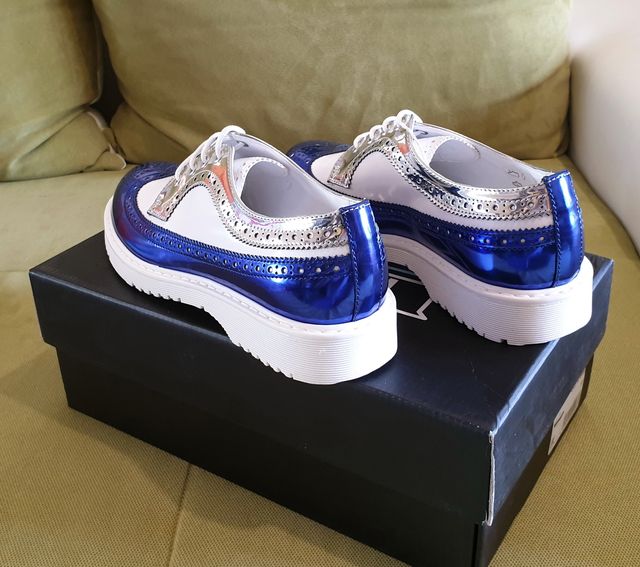 Scarpe stringate, blu/argento/bianco, CULT, n.37