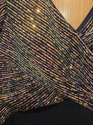 Vestido Fiesta Azul con Pedreria