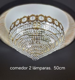 Lampara Comedor Cristal 50cm