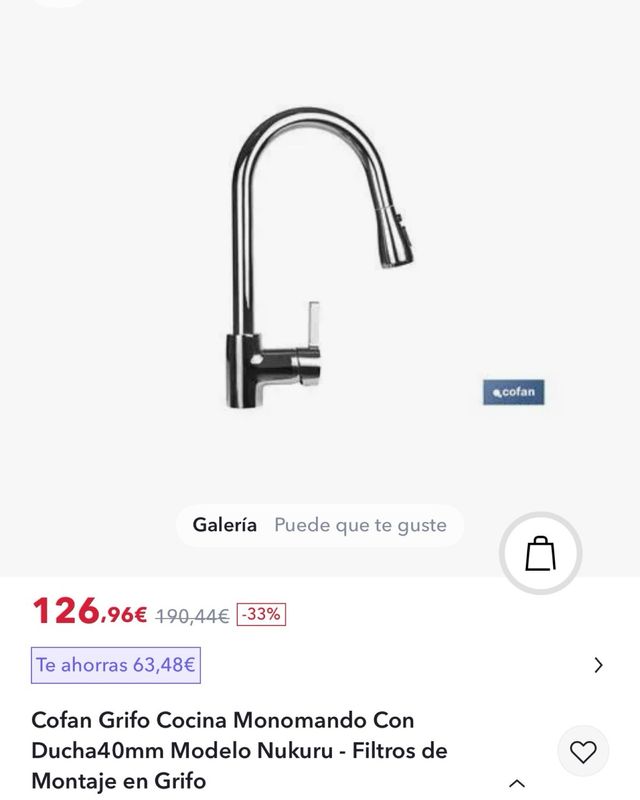 Grifo Cocina Cofan Nukuru 40mm