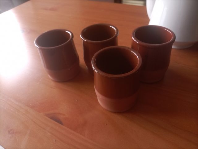 4 Vasos Terracota Marrón