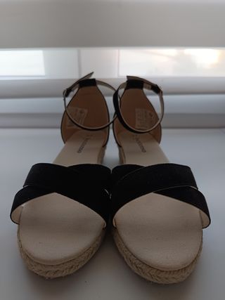 Sandalias esparteñas negras