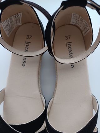 Sandalias esparteñas negras