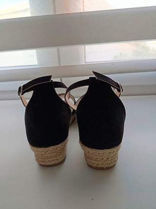 Sandalias esparteñas negras