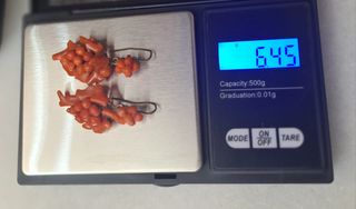 Pendientes coral victoriano 