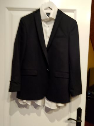 Traje Zara Man azul marino