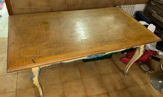 Conjunto mesa comedor antigua 6 sillas