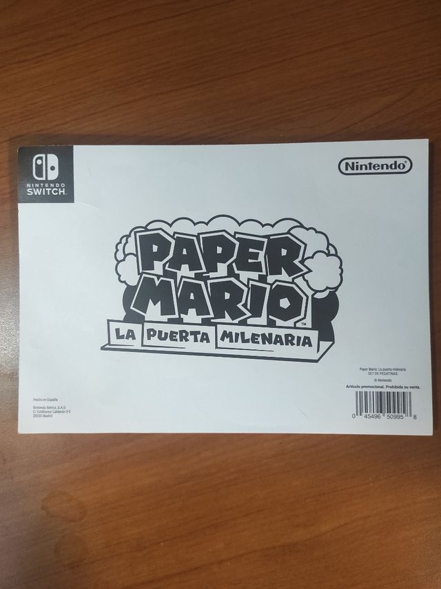 Pegatinas Papel Mario Nintendo Switch