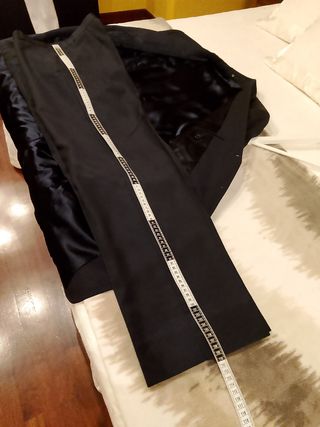 Traje raya diplomática azul marino