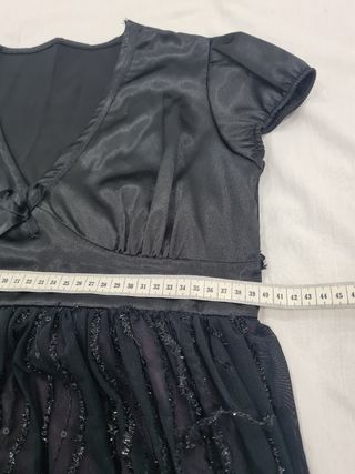 Vestido negro brillo talla 40