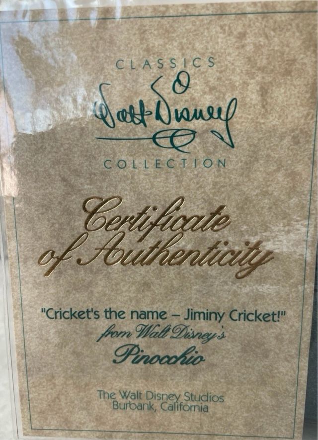 jiminy cricket wdcc walt disney classic pinocchio