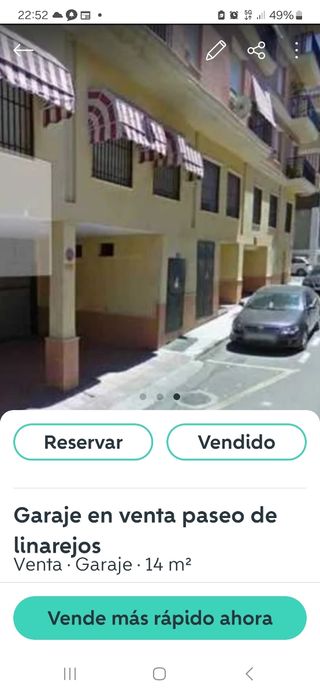 Plaza garaje Paseo Linarejos - 14m²