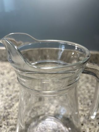 Jarra y 5 vasos cristal