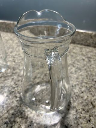 Jarra y 5 vasos cristal