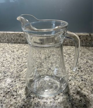 Jarra y 5 vasos cristal