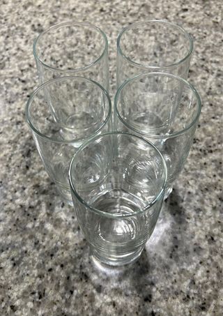 Jarra y 5 vasos cristal