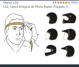 Casco moto LS2 Rapid talla S, con 2 viseras