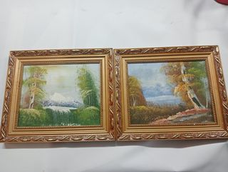 2 Cuadros paisajes vintage