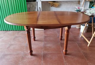 Mesa oval extensible madera
