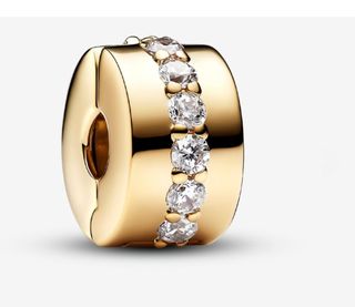 Charm Pandora dorado con circonitas