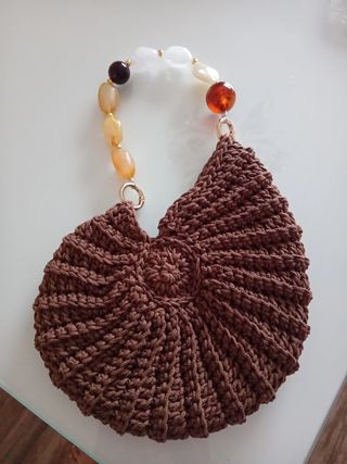 Bolso crochet marrón caracol