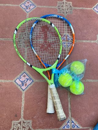 2 Raquetas Tenis + Pelotas