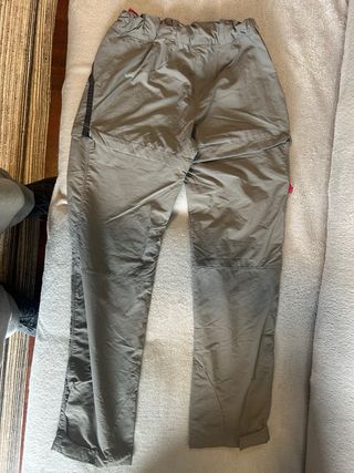 Pantaloni da escursionismo per bambina - Grigio/Rosso