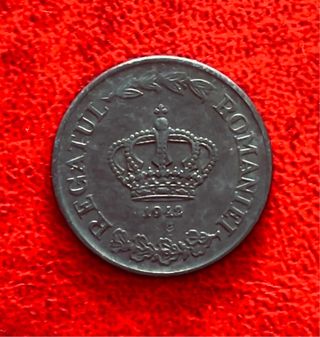 Moneda 5 Lei Rumanía II Guerra Mundial Mihail I